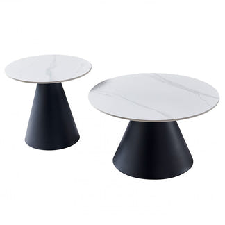 GROLLO GROLLO COFFEE TABLE SET - SNOW WHITE/BLACK