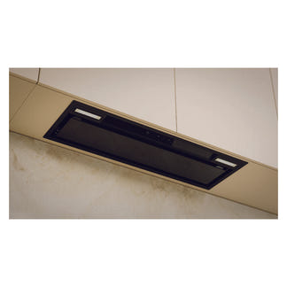 HAIER 600 SERIES INTEGRATED INSERT WALL RANGEHOOD HOOD TO HOB BLK 90CM