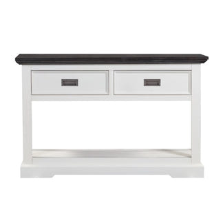 HAMPTON HAMPTON HALL TABLE - 1250X380 - WHITE/DARK TIMBER