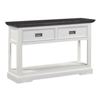 HAMPTON HAMPTON HALL TABLE - 1250X380 - WHITE/DARK TIMBER