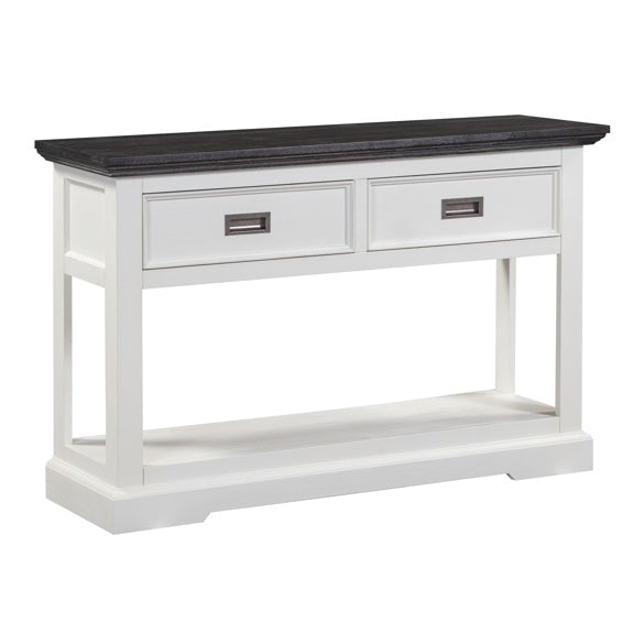 HAMPTON HAMPTON HALL TABLE - 1250X380 - WHITE/DARK TIMBER