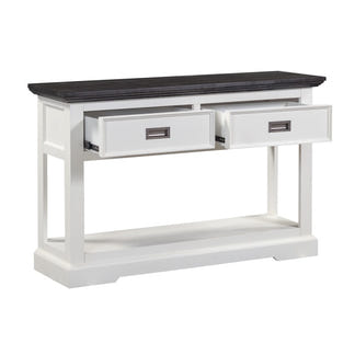 HAMPTON HAMPTON HALL TABLE - 1250X380 - WHITE/DARK TIMBER