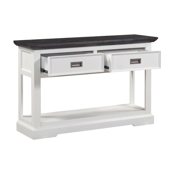 HAMPTON HAMPTON HALL TABLE - 1250X380 - WHITE/DARK TIMBER