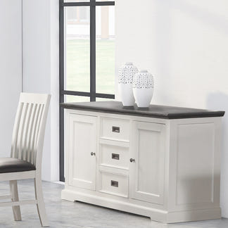 HAMPTON HAMPTON BUFFET - 1640X470 - WHITE/DARK TIMBER