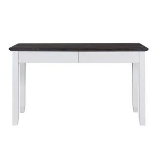 HAMPTON HAMPTON DESK - 1400X600 - WHITE/DARK TIMBER