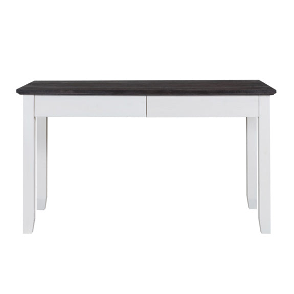 HAMPTON HAMPTON DESK - 1400X600 - WHITE/DARK TIMBER