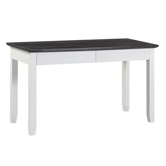 HAMPTON HAMPTON DESK - 1400X600 - WHITE/DARK TIMBER