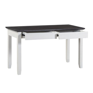 HAMPTON HAMPTON DESK - 1400X600 - WHITE/DARK TIMBER