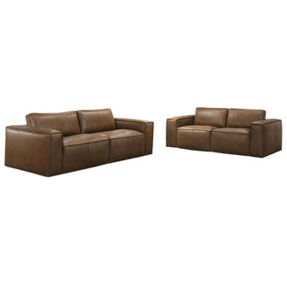 HAVANA HAVANA TAN - LEATHER - 2 + 3 SEAT SOFA PAIR