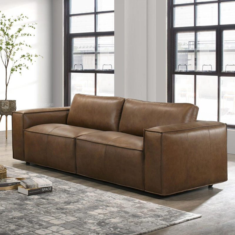 HAVANA HAVANA TAN - LEATHER - 2 + 3 SEAT SOFA PAIR