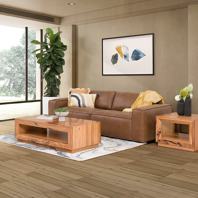 HAVANA HAVANA TAN - LEATHER - 2 + 3 SEAT SOFA PAIR