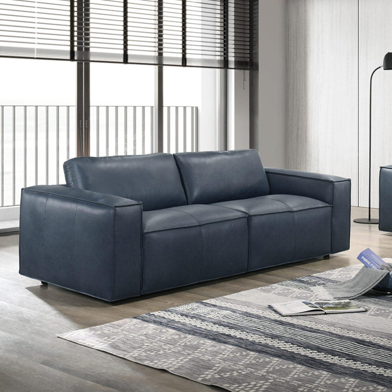HAVANA HAVANA BLUE - LEATHER - 2 + 3 SEAT SOFA PAIR