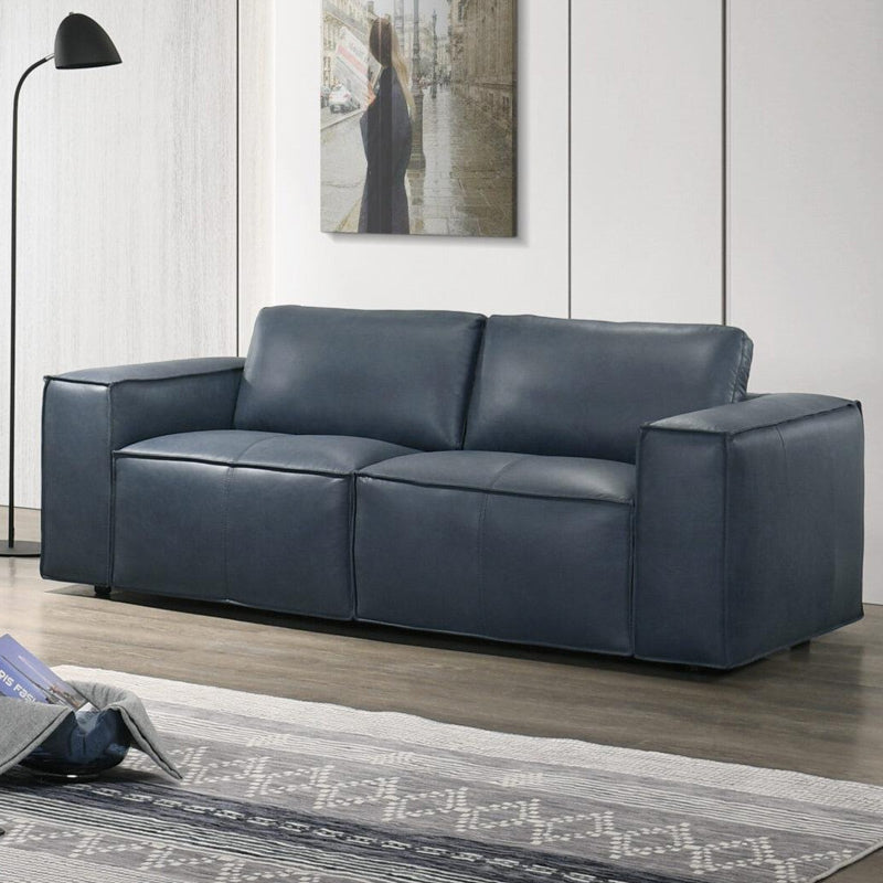 HAVANA HAVANA BLUE - LEATHER - 2 + 3 SEAT SOFA PAIR