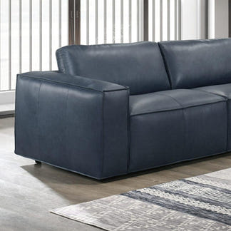 HAVANA HAVANA BLUE - LEATHER - 2 + 3 SEAT SOFA PAIR