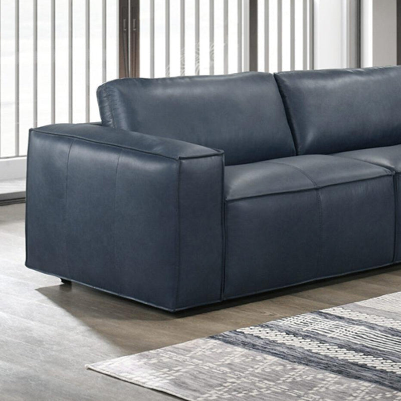 HAVANA HAVANA BLUE - LEATHER - 2 + 3 SEAT SOFA PAIR