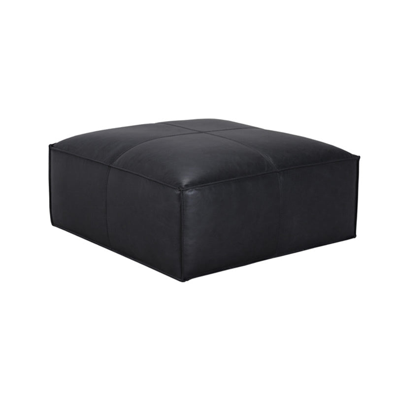 HAVANA HAVANA BLACK - LEATHER - OTTOMAN