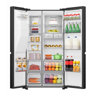 Hisense 632 Litre Side by Side Refrigerator - Black