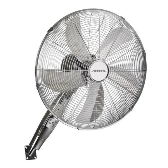 HELLER WALL FAN - REMOTE CONTROL - CHROME 40cm