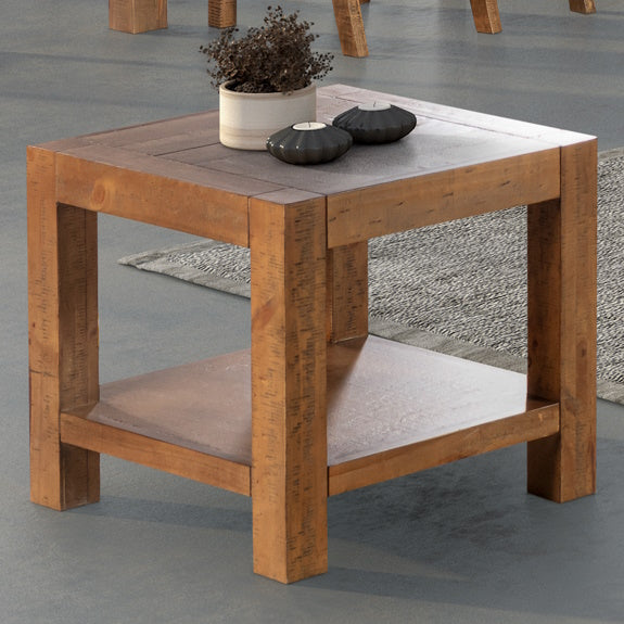 HUGO HUGO LAMP TABLE - 550X550 - RUSTIC PINE