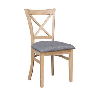 JAVA JAVA DINING CHAIR - NATURAL/GREY FABRIC