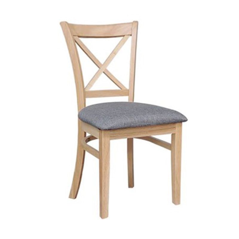 JAVA JAVA DINING CHAIR - NATURAL/GREY FABRIC