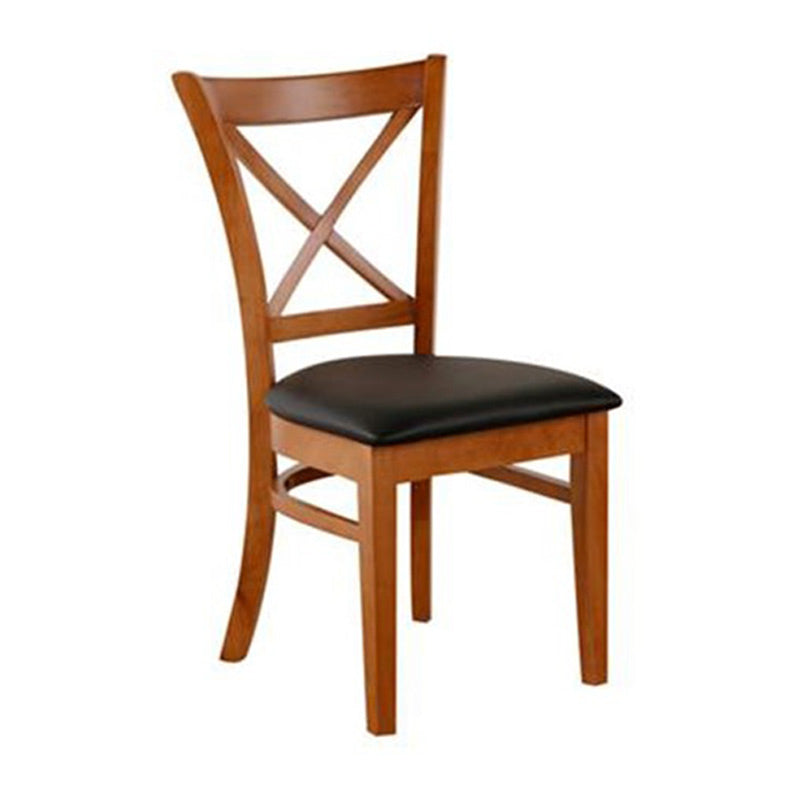 JAVA JAVA DINING CHAIR - ANTIQUE MAPLE/BROWN FABRIC