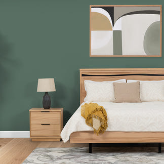 KAITLYN KAITLYN BEDSIDE TABLE - 2 DRAWER - MOUNTAIN ASH/LIVE EDGE
