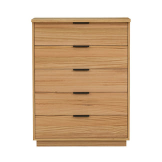 KAITLYN KAITLYN TALLBOY - 5 DRAWER - MOUNTAIN ASH/LIVE EDGE