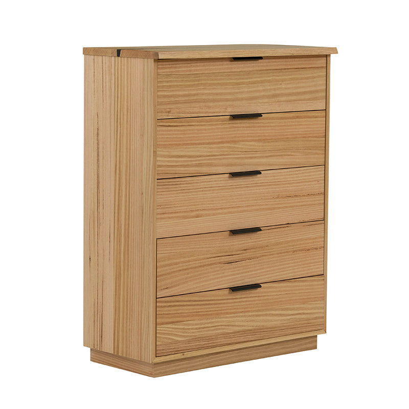 KAITLYN KAITLYN TALLBOY - 5 DRAWER - MOUNTAIN ASH/LIVE EDGE