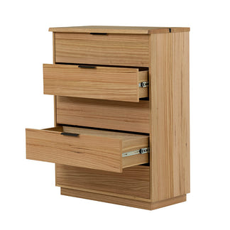 KAITLYN KAITLYN TALLBOY - 5 DRAWER - MOUNTAIN ASH/LIVE EDGE