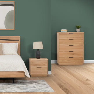 KAITLYN KAITLYN TALLBOY - 5 DRAWER - MOUNTAIN ASH/LIVE EDGE