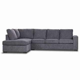 Kristie 3 Seater Sofa Bed with Chaise - Dark Grey