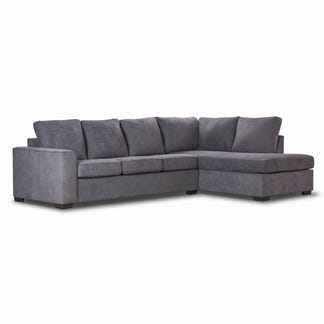 Kristie 3 Seater Sofa Bed with Chaise - Dark Grey
