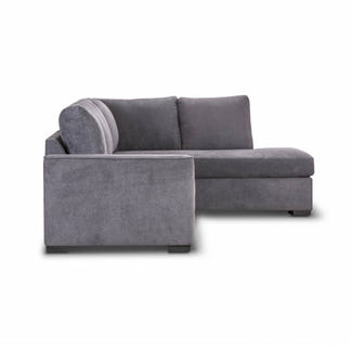 Kristie 3 Seater Sofa Bed with Chaise - Dark Grey