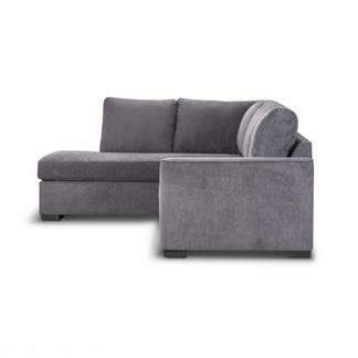 Kristie 3 Seater Sofa Bed with Chaise - Dark Grey