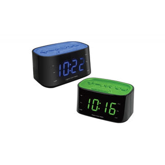 Lenoxx Large Number Display Clock Radio - Green LED