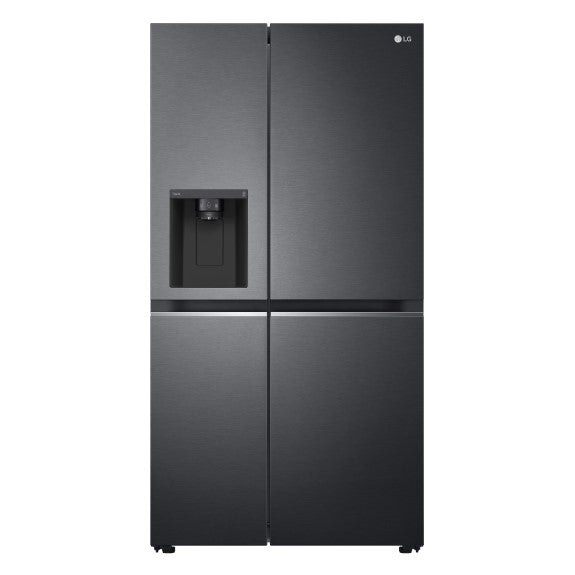 LG SIDE BY SIDE REFRIGERATOR BLACK PLUMBED I&W 635L