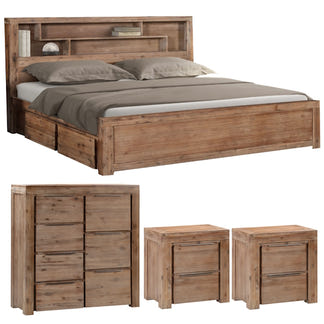 LINCOLN LINCOLN 4 PCE BEDROOM SUITE TALLBOY - KING