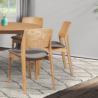 LIPWOOD LIPWOOD OAK/GREY - TAS OAK - 5 PCE DINING SET 1200 ROUND