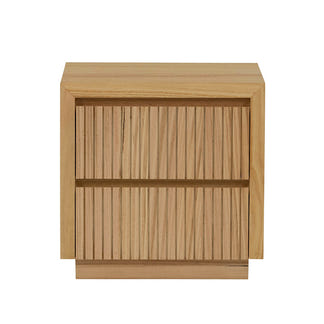 MADELINE MADELINE BEDSIDE TABLE - 2 DRAWER - MOUNTAIN ASH NATURAL