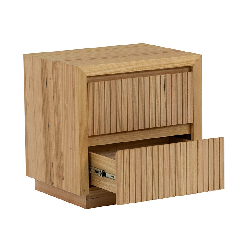 MADELINE MADELINE BEDSIDE TABLE - 2 DRAWER - MOUNTAIN ASH NATURAL