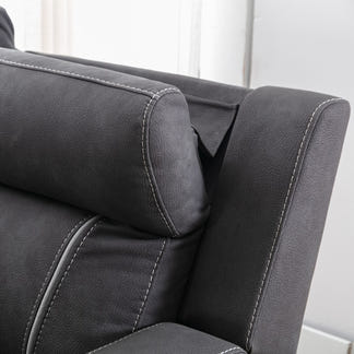 MAGIC MAGIC CHARCOAL - RHINO SUEDE - 3 PCE SUITE 2ERER+ER+ER