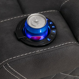 MAGIC MAGIC CHARCOAL - RHINO SUEDE - 3 PCE SUITE 2ERER+ER+ER