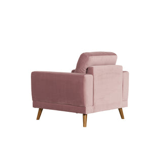 Marlow Single Seater Fabric Armchair - Blush