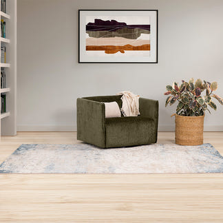 MARTINA MARTINA AVOCADO - AURA FABRIC - SWIVEL CHAIR