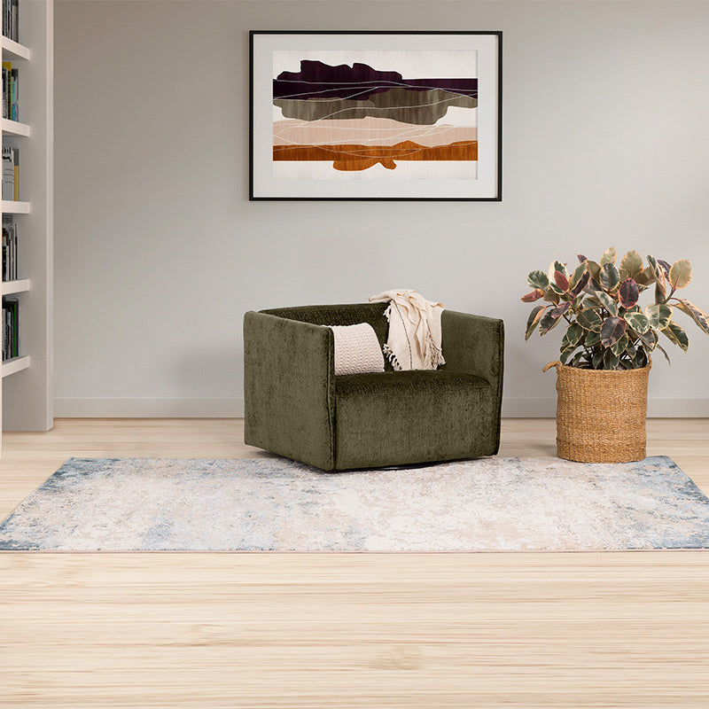 MARTINA MARTINA AVOCADO - AURA FABRIC - SWIVEL CHAIR