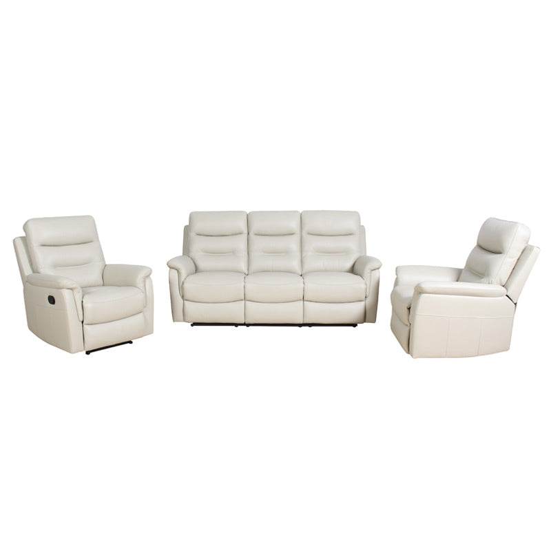 MILANO MILANO TAUPE - LEATHER - 3 PCE LOUNGE SUITE 3RR+R+R