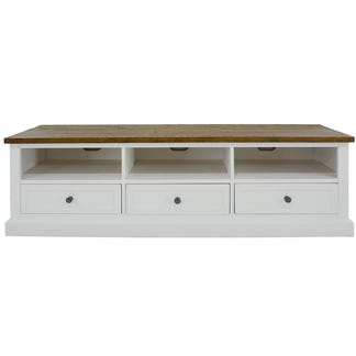 MONTREAL MONTREAL ENTERTAINMENT UNIT - 1800X450 - WHITE/NATURAL