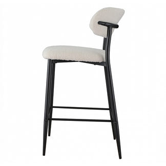 NAPLES NAPLES BAR STOOL - OFF WHITE BOUCLE