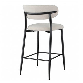 NAPLES NAPLES BAR STOOL - OFF WHITE BOUCLE